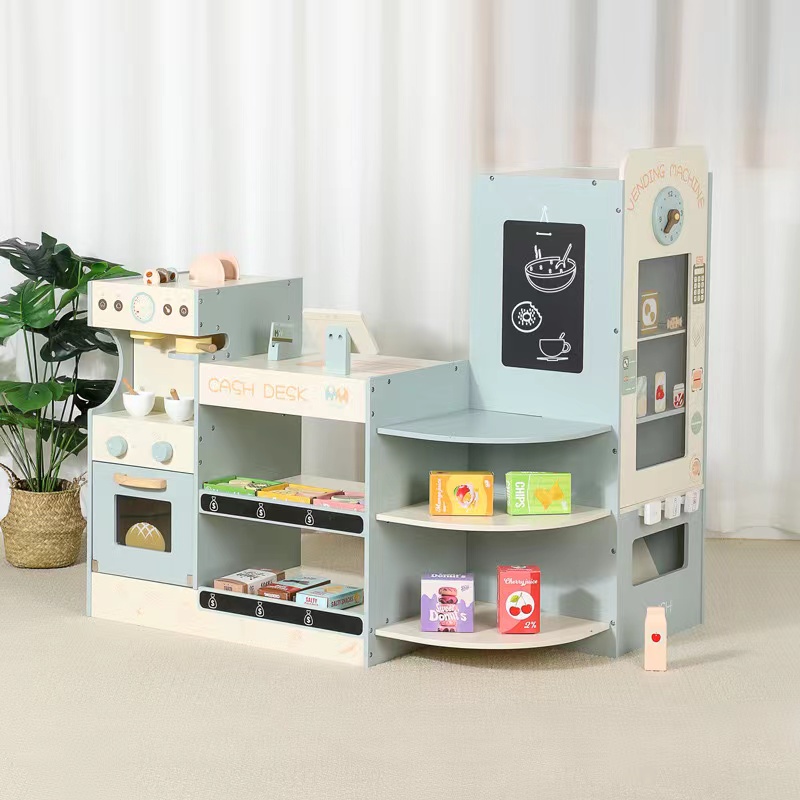 Toy Cash Register - Houten supermarkt speelset voor kinderen met