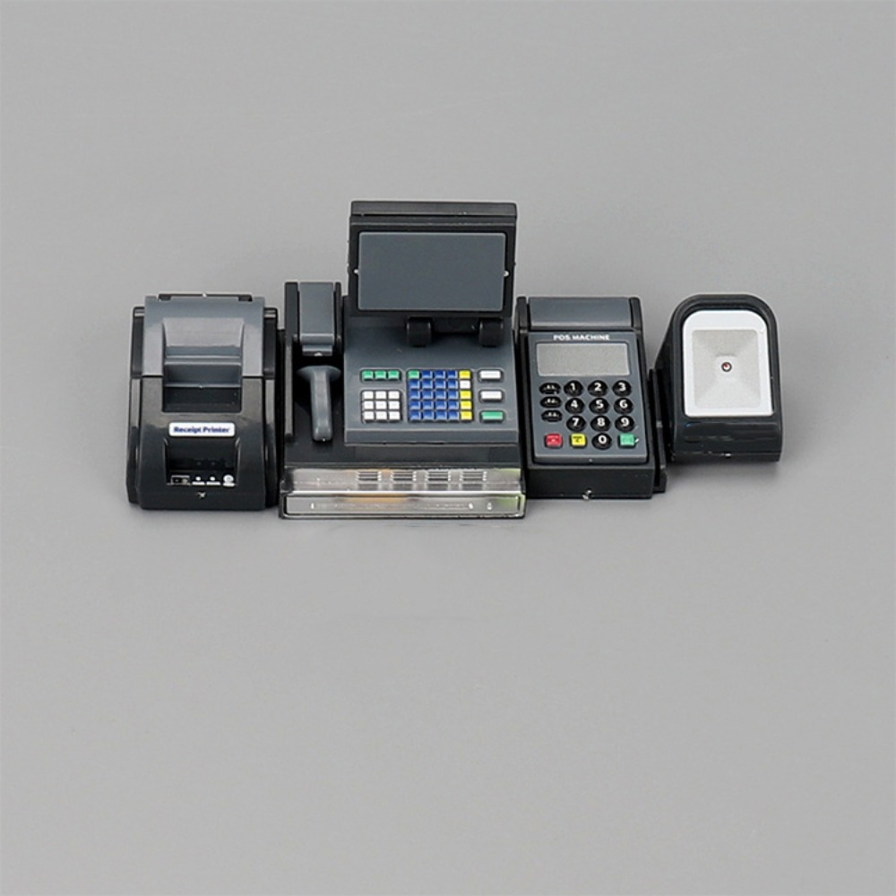 Toy Cash Register - Mini Huis Kassa DIY Zwart Grijs