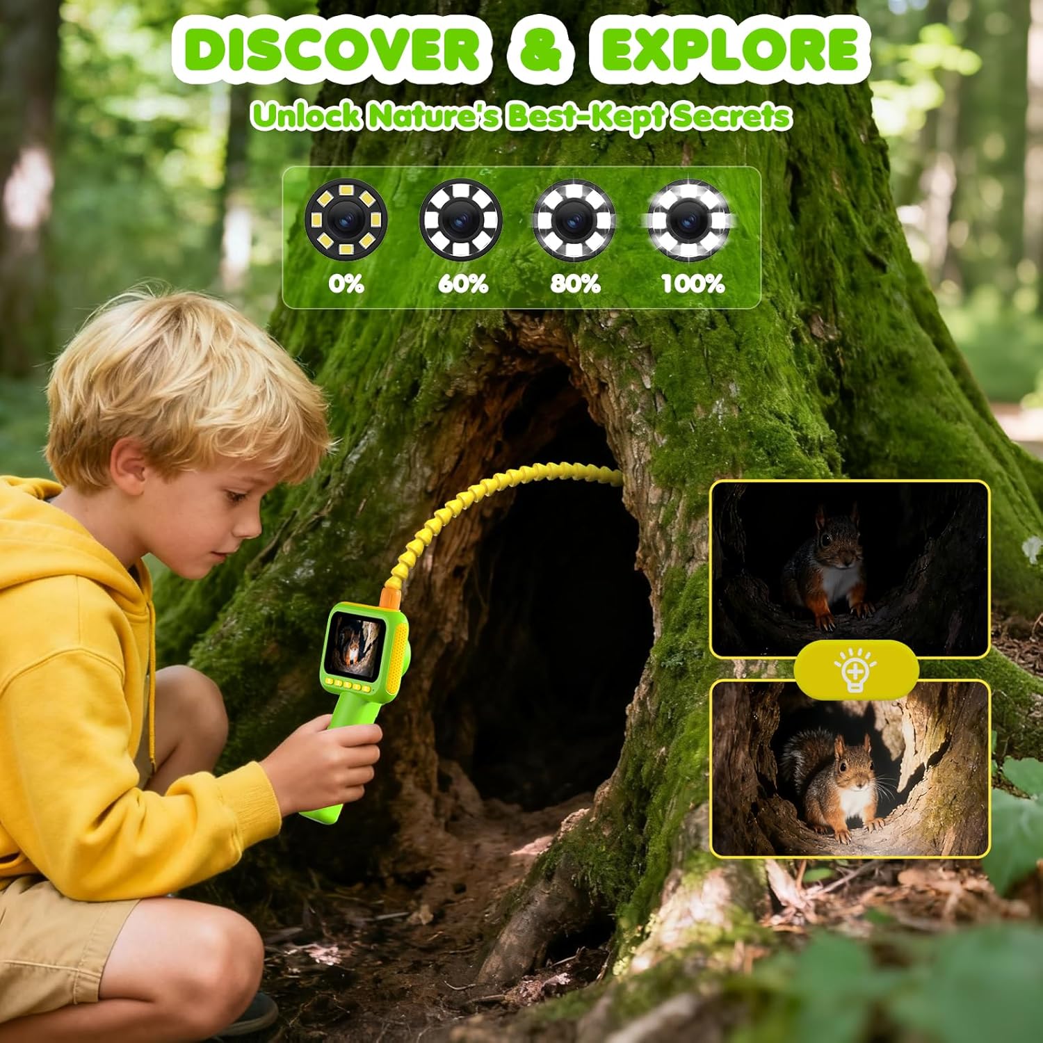 Kids Toys 3 Year Old - Endoscoop voor kinderen, borescoop slangencamera speelgoed