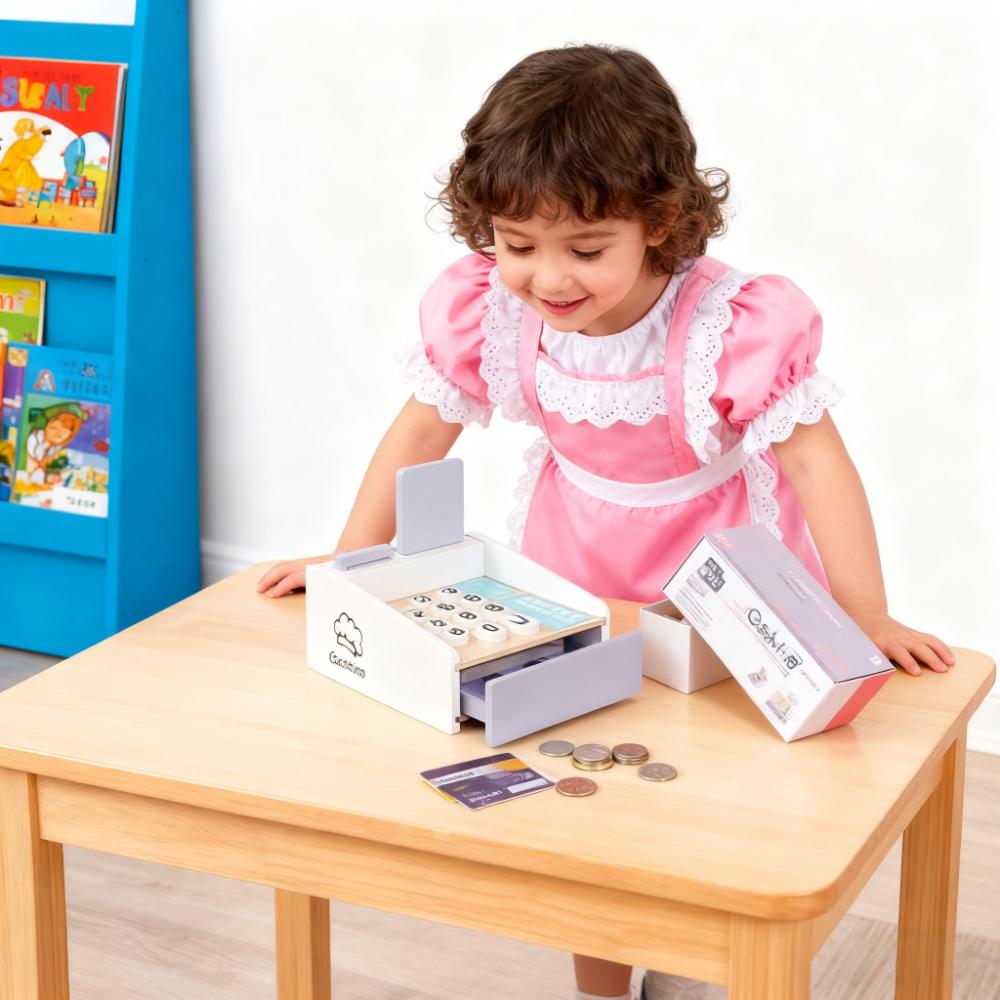 Houten kinderkassa Fantasiespe - Toy Cash Register recensie en prijs