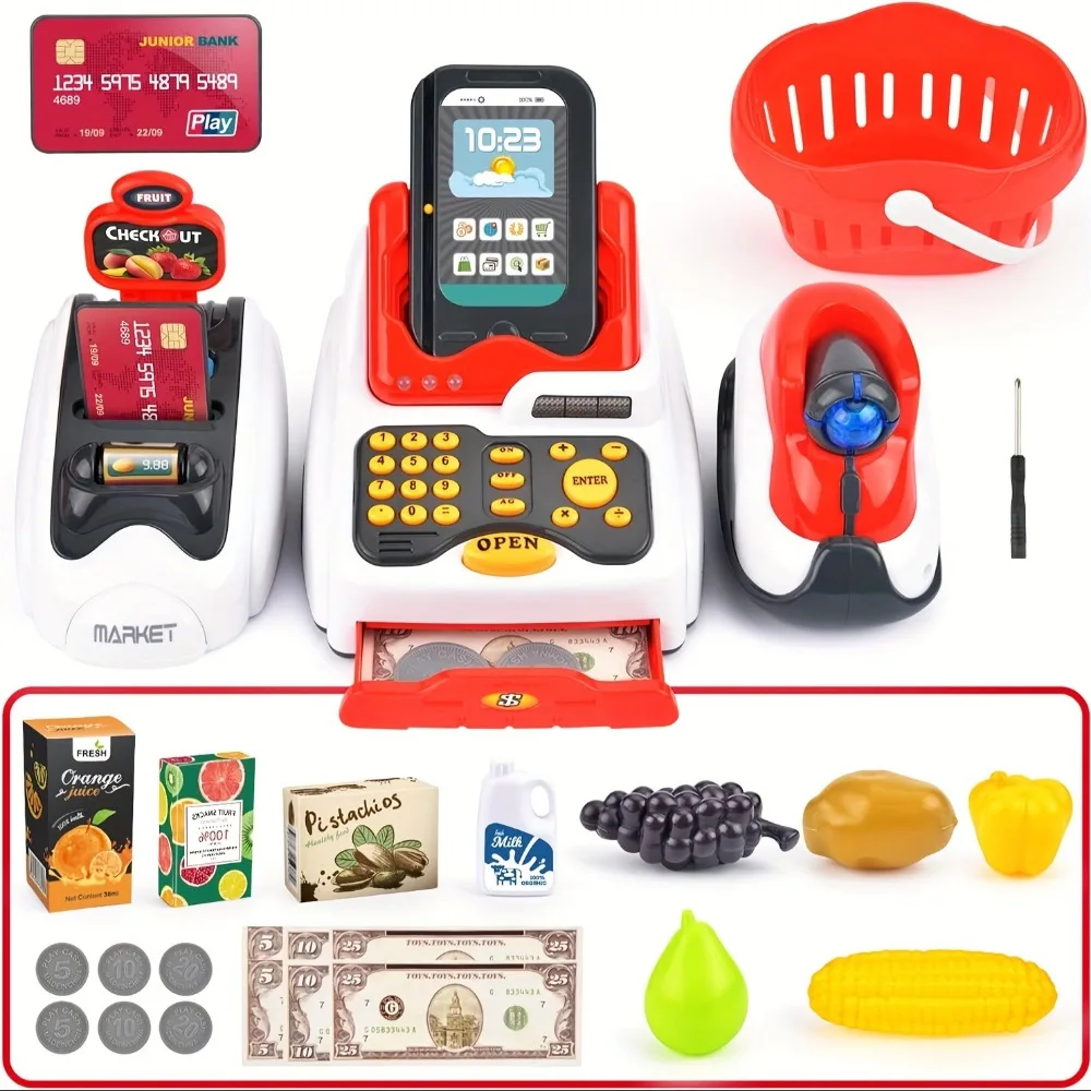 33PCS Speelgoedkassa voor kind - Toy Cash Register recensie en prijs